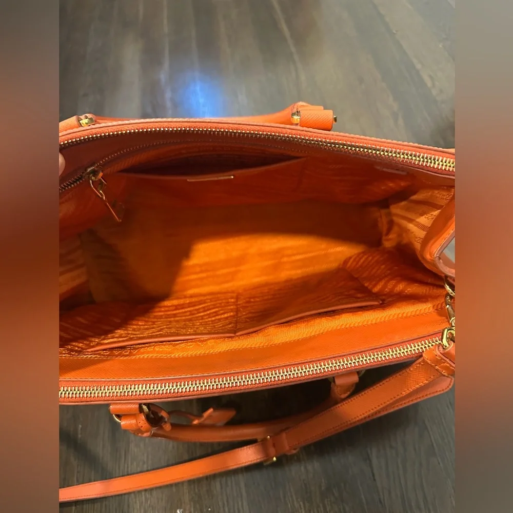 Prada Vibrant Orange Leather Satchel - Picture 5 of 9